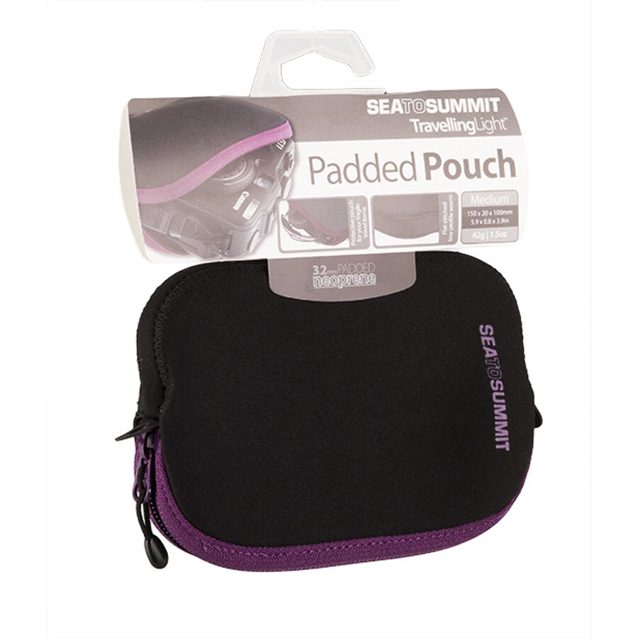 Sea to Summit Travelling Light Pochette rembourrée M, noir/violet 2 Sea to Summit Travelling Light Pochette rembourrée M, noir/violet – Image 2